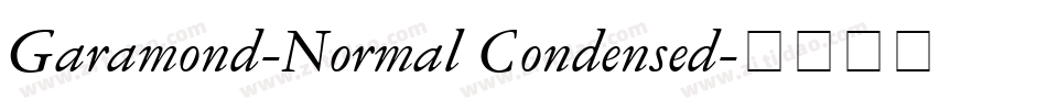 Garamond-Normal Condensed字体转换